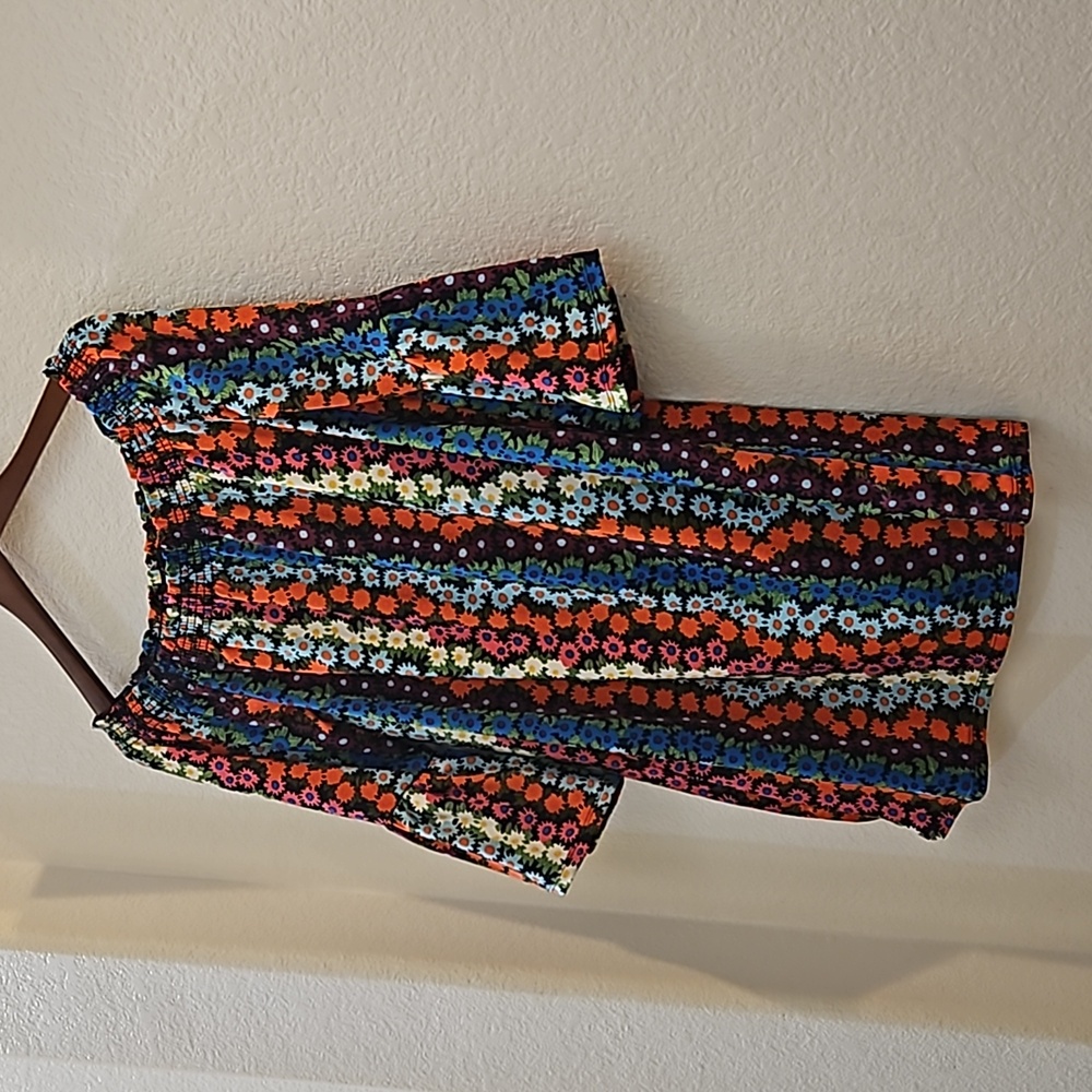 Trina, S,off the shoulder, patterned mini dress